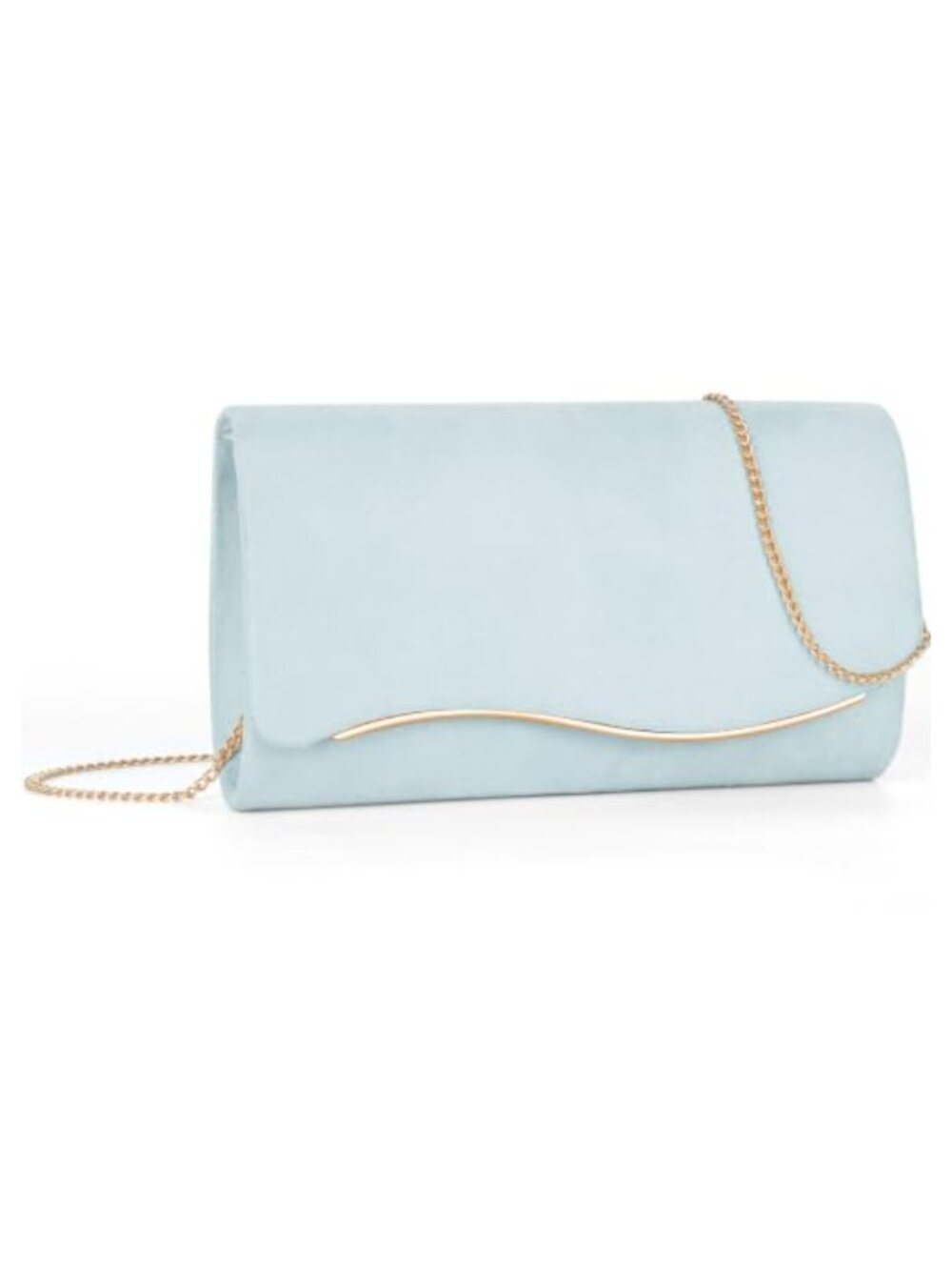 Suede Evening Clutch Convertible Chain Strap Wedding Purse